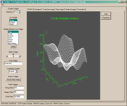 The Catalyst Libray Testing Application.