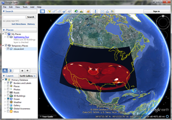 An irrelevant medical image displayed in Google Earth.