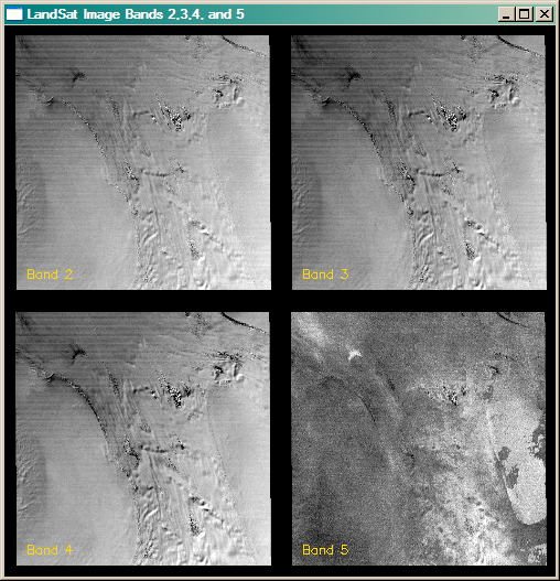 Landsat Bands 2-5