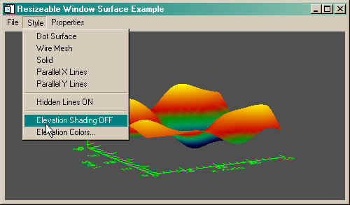 An object-oriented surface visualization program.