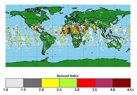 The output from READ_TOMS_AEROSOL.
