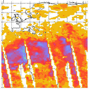 First attempt at creating a TOMS image in IDL.