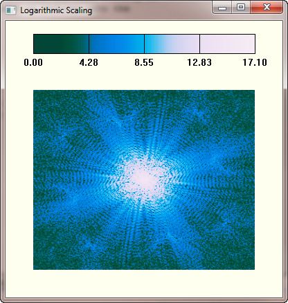 The power image log-scaled.