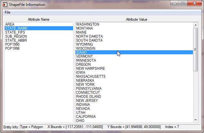 The cgShapeInfo program.