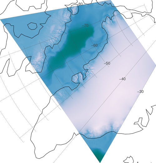 The extracted image masked by the study area.