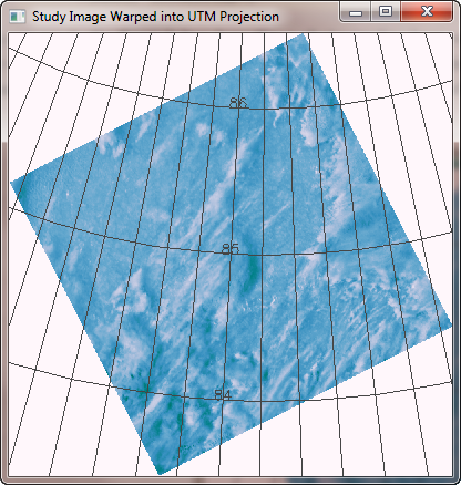 The warped study image.