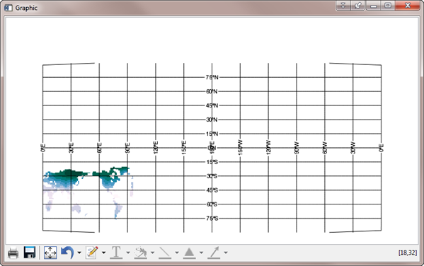 Locating an image on a map projection