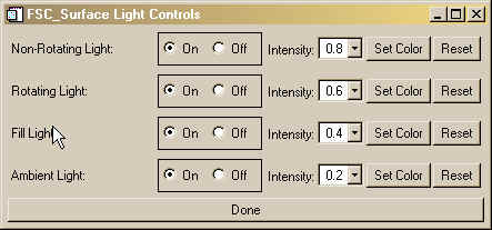 The Light Controller for the FSC_Surface program.