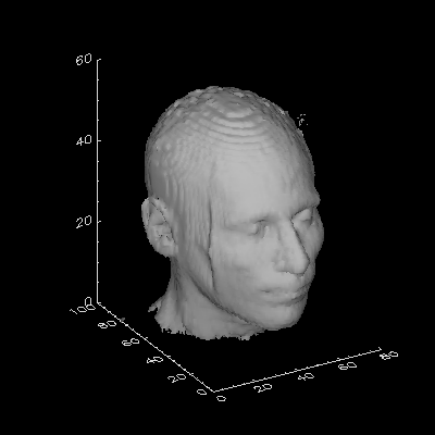 Isosurface with axes.