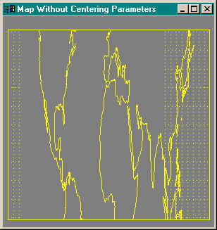 The map projection without centering parameters.